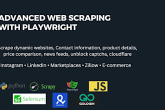 scrape dynamic websites using python with playwright and selenium