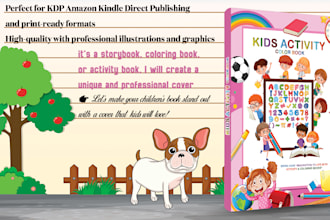 creative KDP activity and kids coloring book design