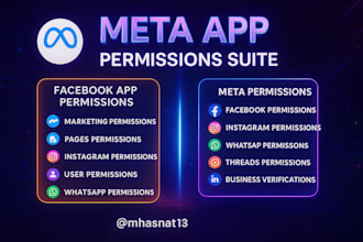 help you get facebook, instagram, whatsapp, tiktok, and graph API permissions