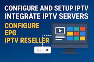 configure and setup iptv, integrate iptv servers, configure epg, iptv reseller