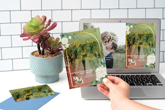 design a luxury wedding invitation