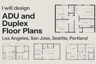 design adu and duplex floor plans for los angeles, san jose, seattle, portland