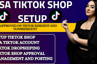 create USA tiktok account, setup tiktok account, tiktok shop, dropshipping shop