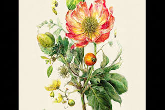 draw custom hand drawn botanical illustration for you