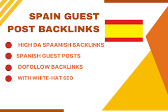 provide high da dofollow spanish backlinks on high authority spanish sites
