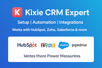 setup kixie CRM with klaviyo, active campaign, zoho, pipedrive