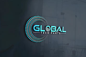 design modern technology, tech, software, cyber security logo