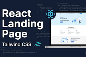 build a responsive react landing page with tailwind css