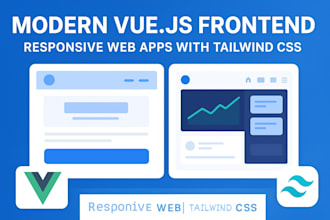 build a modern, responsive vue js web application using tailwind CSS