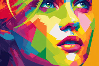 create a unique street pop art illustration