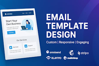design responsive email templates for klaviyo, omnisend and mailchimp