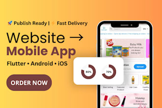 turn your wordpress or shopify website into a mobile app