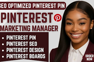 design custom boards, social media affiliate pin creation pinterest marketing va