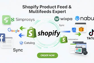 setup shopify store product feed multifeeds simprosys wixpa nabu website
