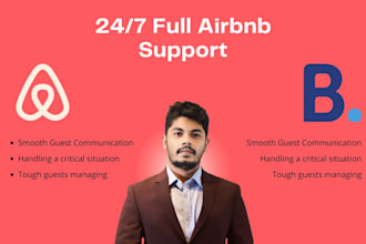 give 247 full airbnb, booking vrbo support as a co host