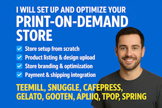 setup and optimize your teemill, gooten, or gelato print on demand shopify store