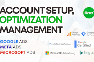 setup, optimize and manage google ads, meta ads and bing ads PPC campaigns