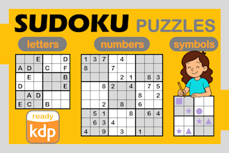 create custom sudoku puzzle book interior for KDP