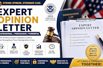 prepare uscis expert opinion letter for rfe or petition support