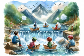 children story book illustration kids illustration watercolor illustration book