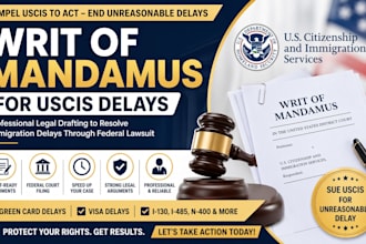 draft federal mandamus complaint to speed up uscis processing