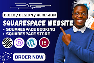 build squarespace website design, redesign squarespace booking squarespace store