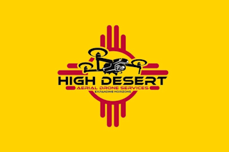 design high desert aerial drone services logo