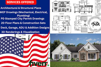 draw 2d floor plan, mep, layout, site plan, elevation and architectural design