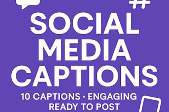 write social media captions for your posts