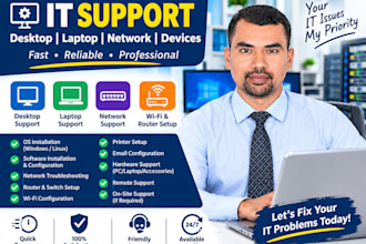 provide remote IT support for computers, routers, and switches