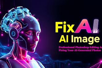 do professional photo editing, ai generated image fixing, artifact correction