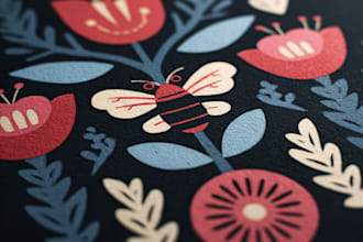 draw high quality linocut illustration for shirt design