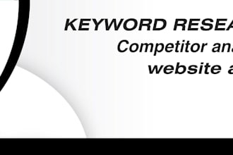 provide keyword research competitor analysis and seo audit
