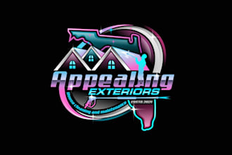 create exclusive and marvelous house cleaning logo design