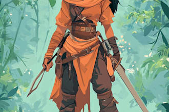 do 2d game character design and animation
