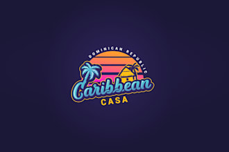 design unique airborne caribbean location logo