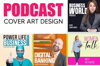 do custom podcast cover art and podcast logo design