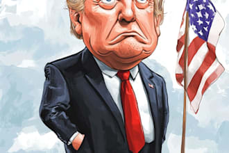 do a political or satirical cartoon