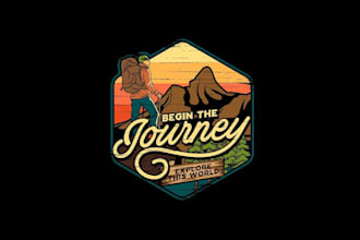 design travel, hotel, adventure, tourism and travelling logo
