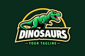 design outstanding dinosaur mascot logo in very short time