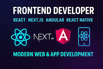 be your expert frontend developer for react, nextjs, angular