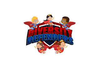 design diversity defenders children book logo