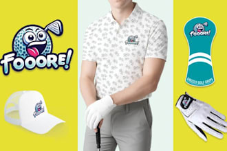 design a unique minimalist golf club logo for you