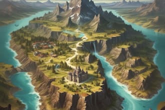 draw your book or fantasy map in photoshop