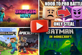 design roblox and minecraft gaming thumbnails for youtube