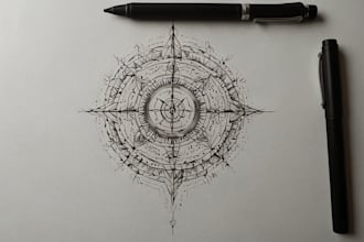 high end linework tattoo design for you