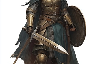 draw a fantasy character for dnd, pathfinder, etc