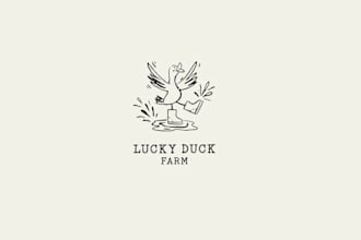 design fun unique vintage feel farm based business logo