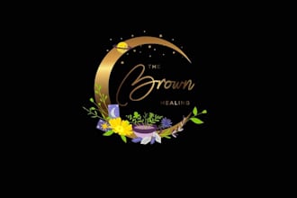 design unique healing top bottom logo