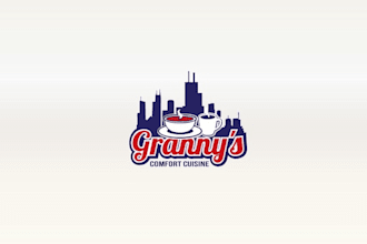 design attractive grannys comfort cuisine logo